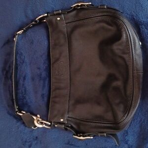 Coach Zoe Black Leather Hobo Shoulder Bag